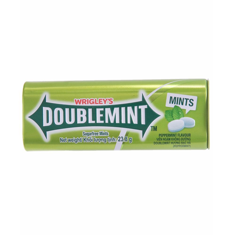 Viên Ngậm Không Đường Doublemint - Hương Bạc Hà (23,8g)