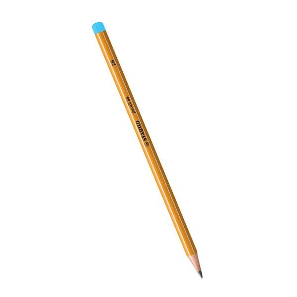 Bút Chì Gỗ Stabilo 2B Màu Cam Sọc Trắng - PC88U-2B ( Đầu Màu Xanh Da Trời) (N)