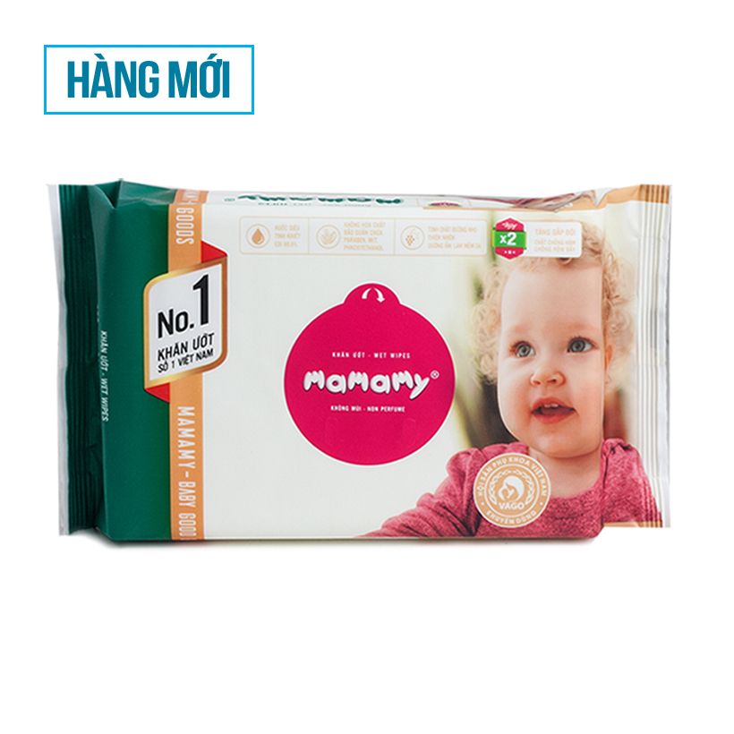 Combo 3 Khăn Ướt Mamamy - Không Mùi (30 Miếng)