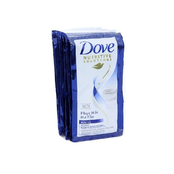 Kem Xả Dove Nutritive Solutions Phục Hồi Tóc Ngay Cả Hư Tổn Nặng Dây 12 Gói
