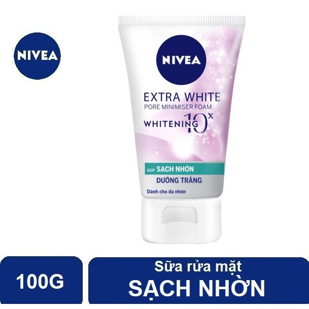 Sữa Rửa Mặt Nivea Sạch Nhờn Dưỡng Trắng (100G)