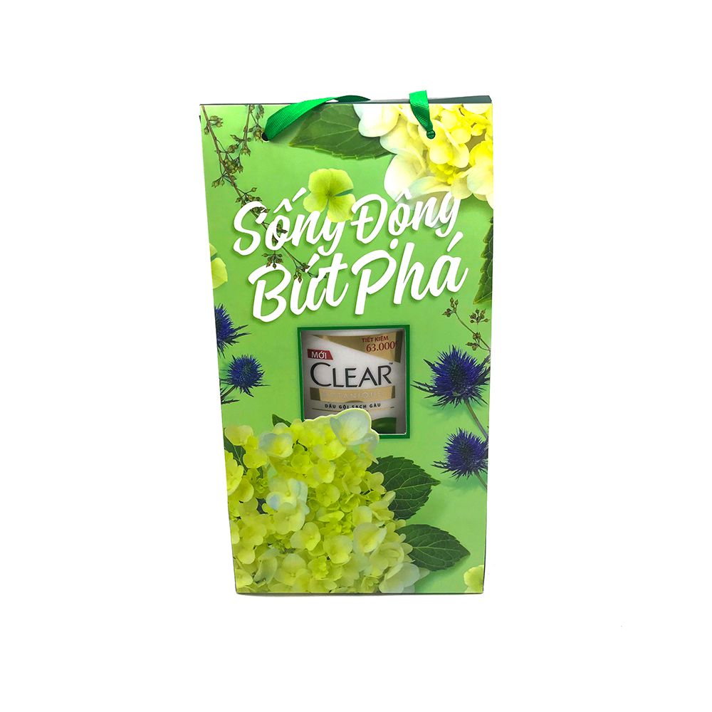 Hộp Qùa Tặng Dầu Gội Sạch Gầu Clear Botanique 3 Hạt Siêu Dưỡng (650g)
