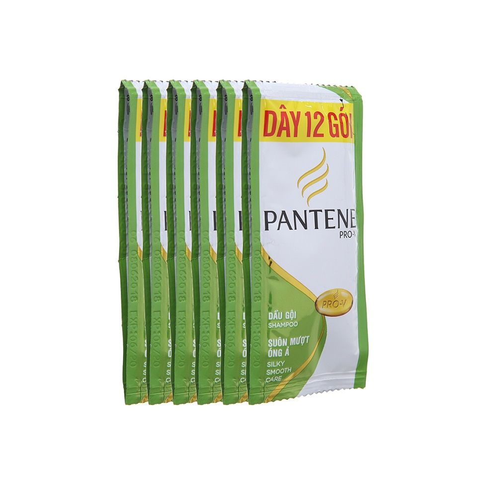 Dây Dầu Gội Pantene Shampoo Suôn Mượt Óng Ả (12 Gói x 6g)