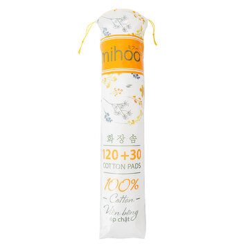Bông tẩy trang tự nhiên Mihoo hộp 150 miếng