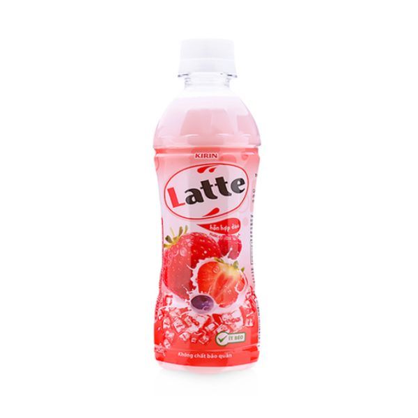 Thức Uống Thiên Nhiên Pha Sữa Vị Dâu Latte (440ml)
