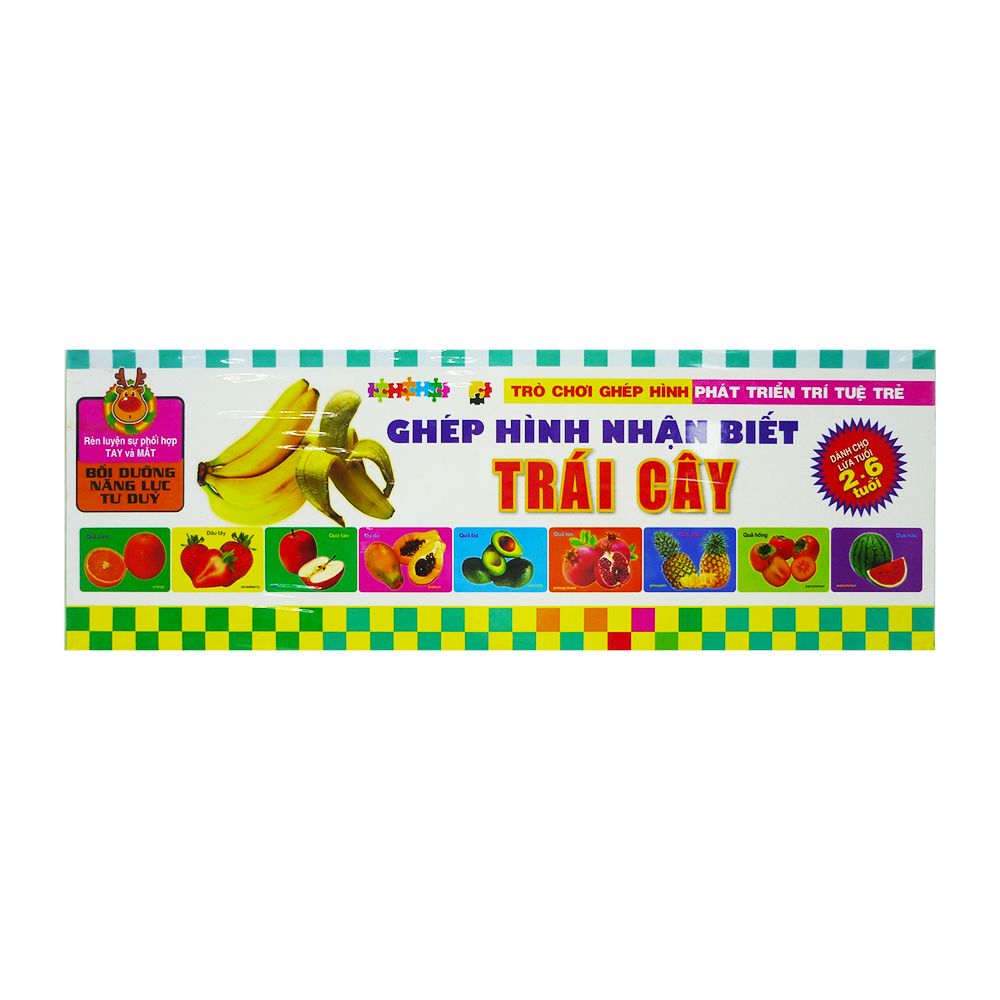 Trò Chơi Ghép Hình Phát Triển Trí Tuệ Trẻ - Ghép Hình Nhân Biết Trái Cây (Dành Cho Lứa Tuổi 2 - 6 Tuổi)