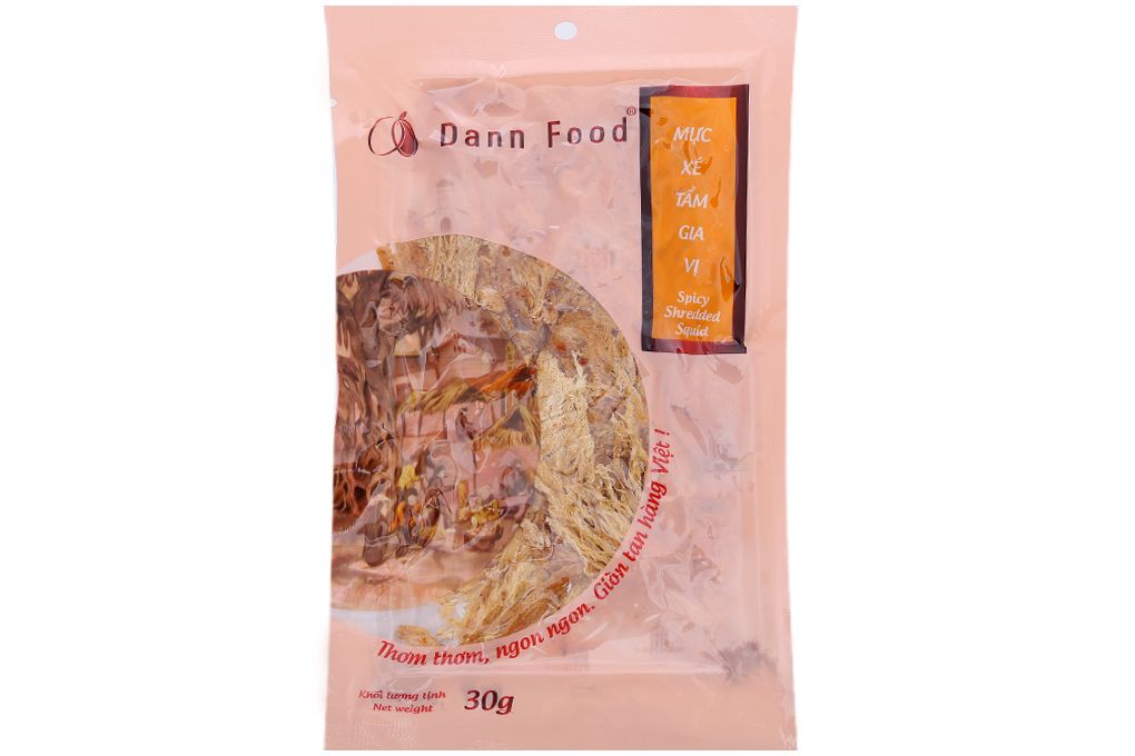 Mực Xé Tẩm Gia Vị Spicy Shredded Squid Dann Food (30g)