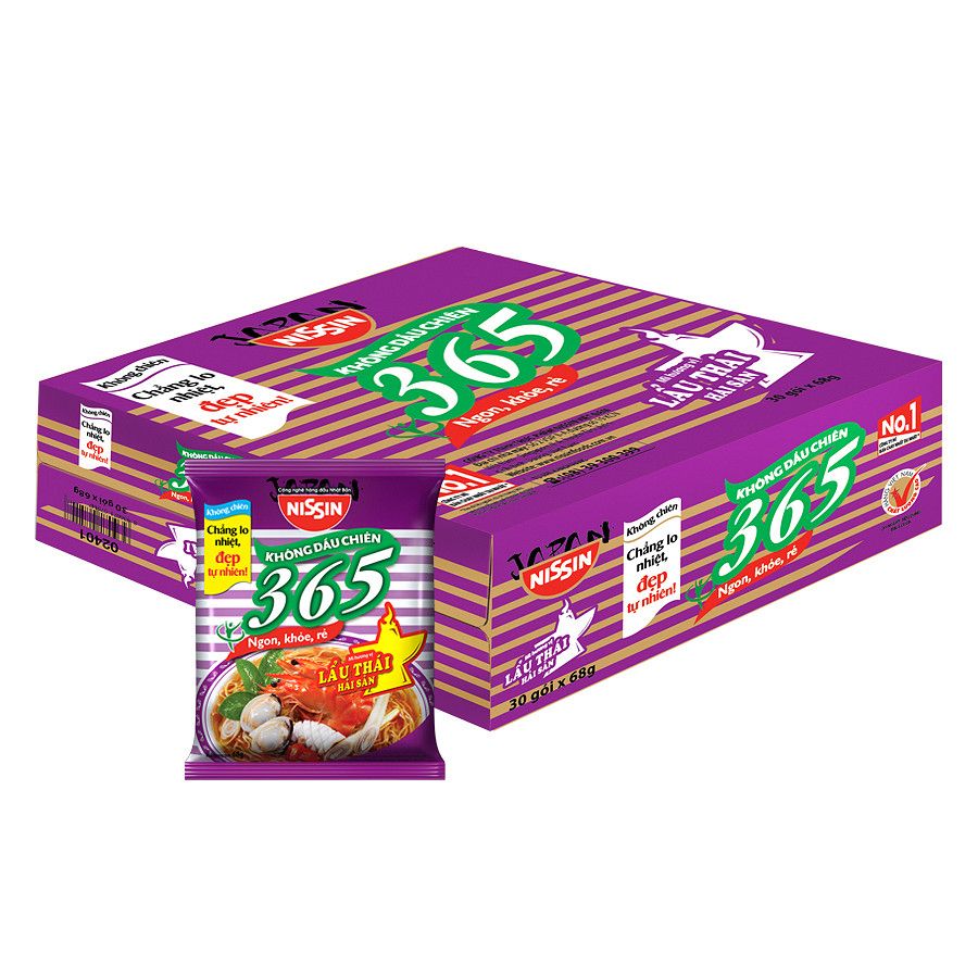 Mì Nissin 365 Hương Vị Lẩu Thái Hải Sản (68g)