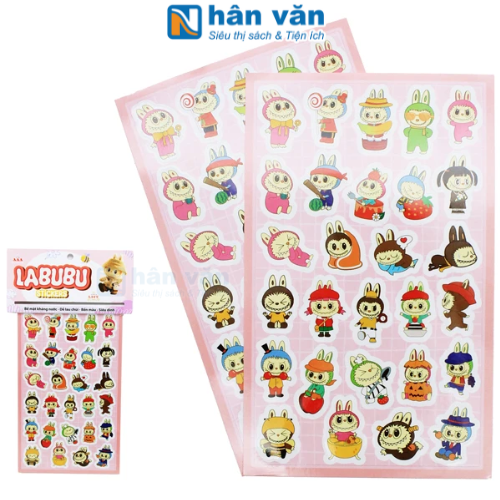 Bộ 2 Tờ Sticker LABUBU Vui Nhộn - Liên Hiệp Thành USLBB28X2