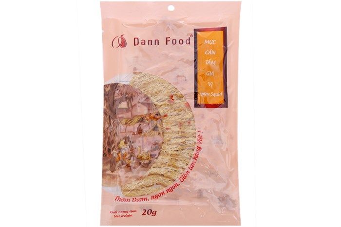 Mực Cán Tẩm Gia Vị Spicy Squid Dann Food (20g)