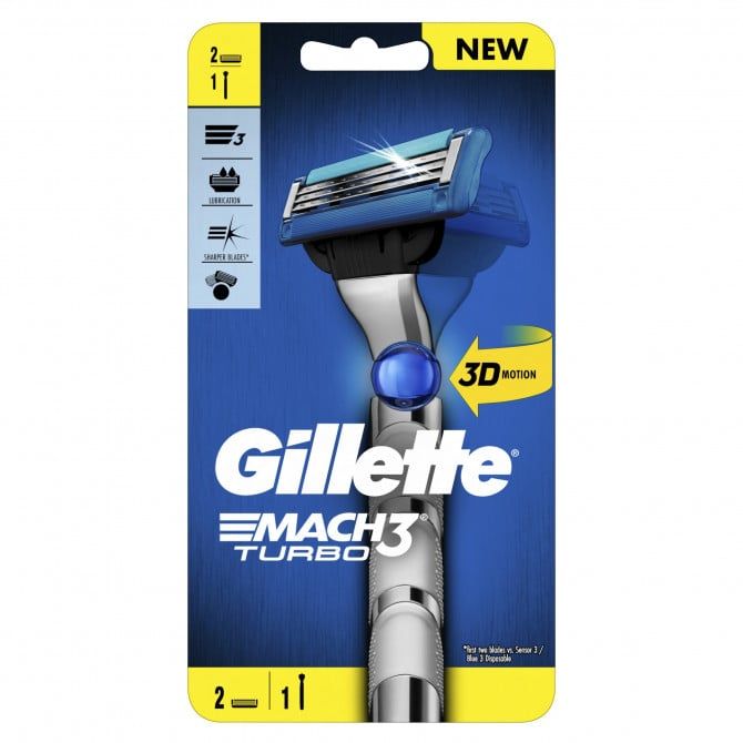  Dao Cạo Gillette Mach3 Turbo 3D - 1 Cán 2 Lưỡi 