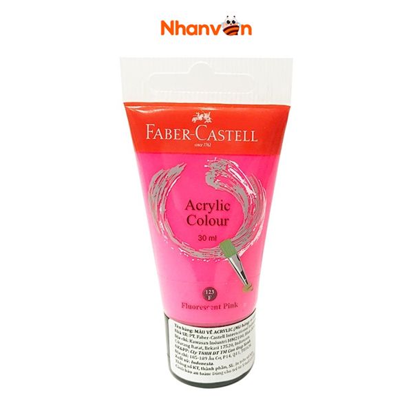 Tuýp Màu Vẽ Acrylic Faber-Castell 30ml - Fluorescent Pink