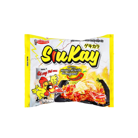 Mì Siukay Gà Cay Phô Mai - Gói 129gr
