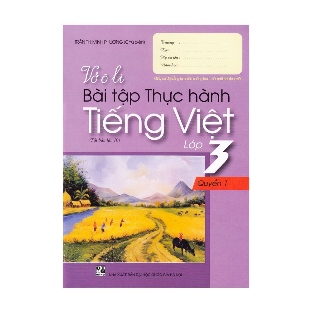 Vở Ô Li Bài Tập Thực Hành Tiếng Việt Lớp 3 - Tập 1 (Tái Bản 2019)