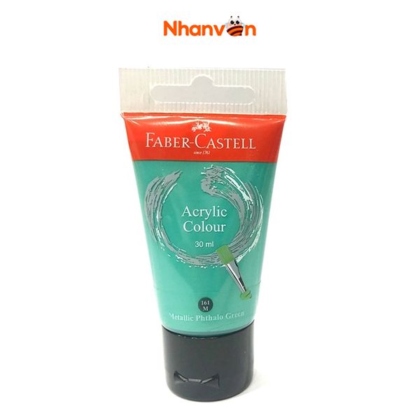 Tuýp Màu Vẽ Acrylic Faber-Castell - 30ml - Metallic Phthalo Green