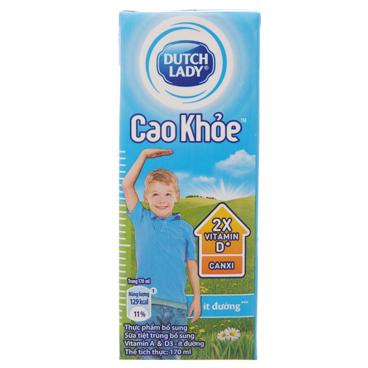 Sữa Tươi Tiệt Trùng Cô Gái Hà Lan Có Đường Cao Khỏe - 170ml
