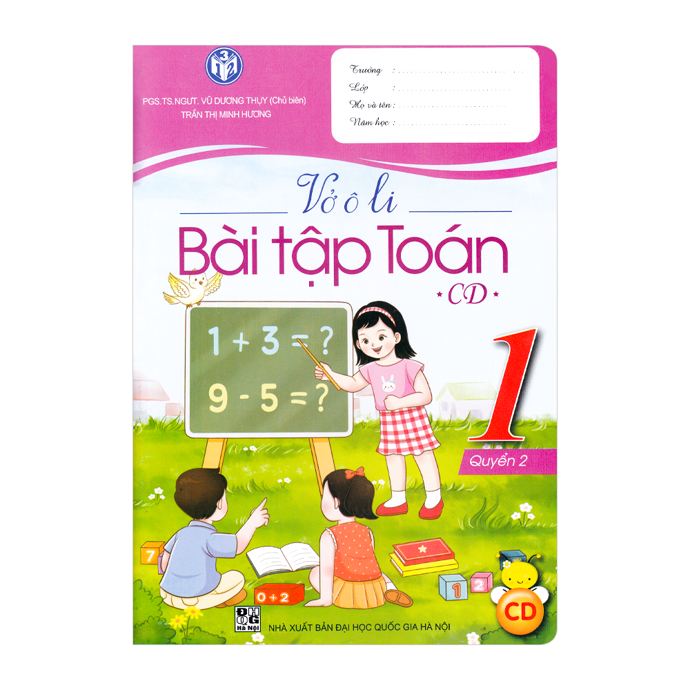 Vở ô li bài tập Toán Lớp 1 - Quyển 2 - Bộ Sách Cánh Diều