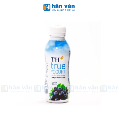 Sữa Chua Uống Tiệt Trùng TH True Yogurt Hương Việt Quất 180ml