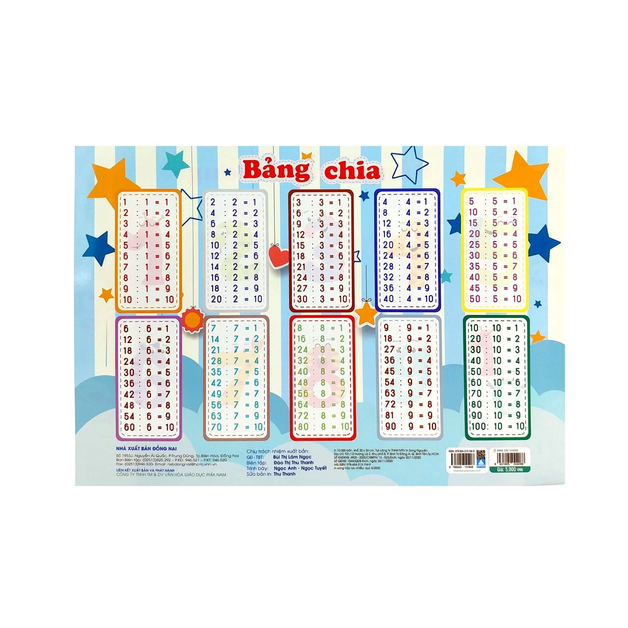 Bảng Cửu Chương - Bảng Chia