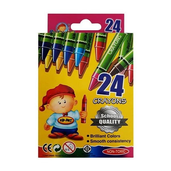 Bút Sáp Màu Kidart R024-A (Hộp 24 Màu)