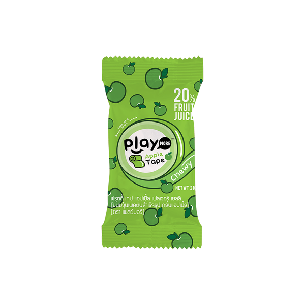 Kẹo Dẻo Cuộn PlayMore Vị Táo - 21g