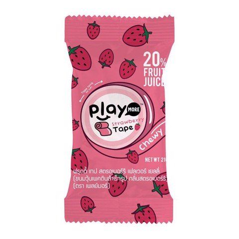Kẹo Dẻo Cuộn PlayMore Vị Dâu - 21g