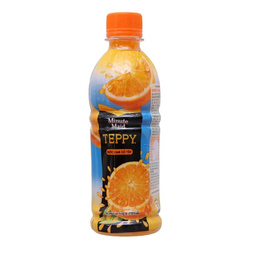 Nước Cam Có Tép Teppy - Chai 327ml