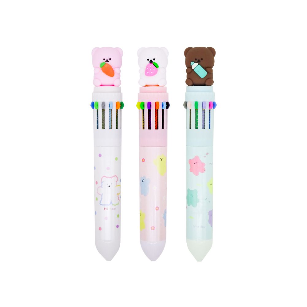 Bút Bi Bấm 10 Màu GK-049 (0.5mm)