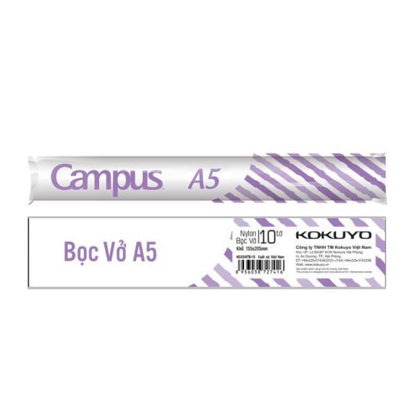 Bọc Vở Nilon A5_Tím_NCA5-NTB-10