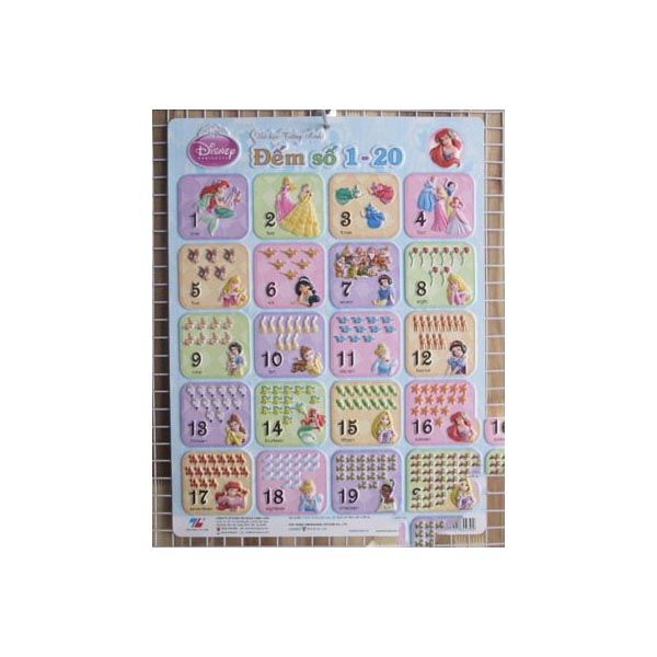 Tranh T3D05 Đếm số 1-20 - Công Chúa