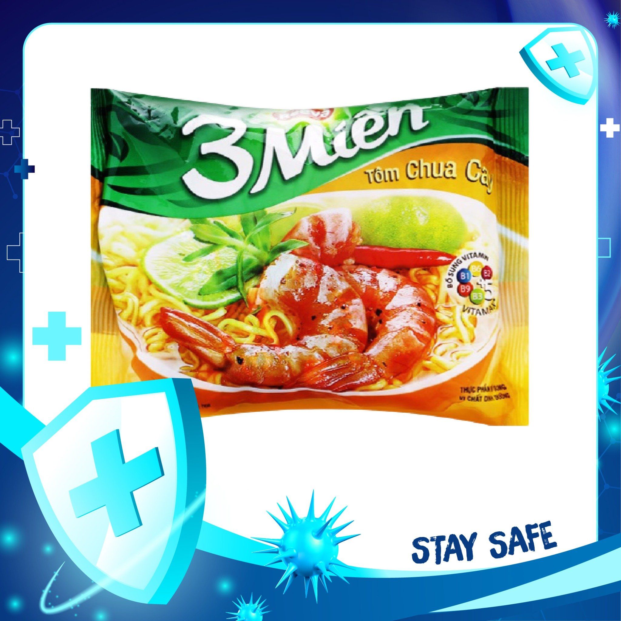Mì 3 Miền Tôm Chua Cay ( 65g )