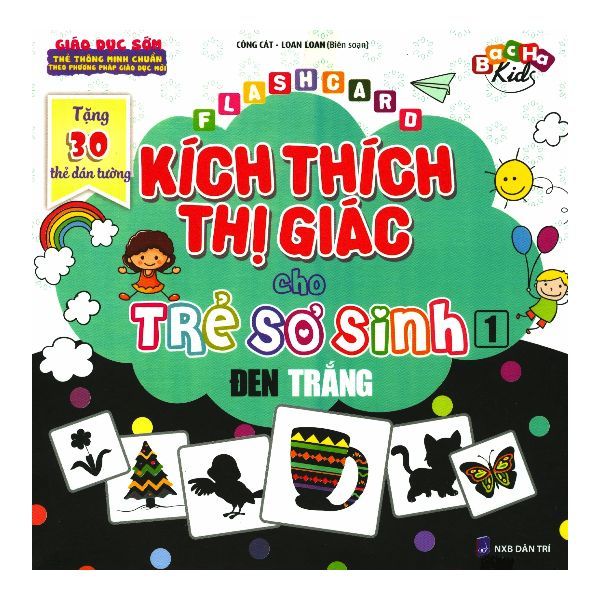 Flash Card Kích Thích Thị Giác Cho Trẻ Sơ Sinh - Tập 1 - Đen Trắng