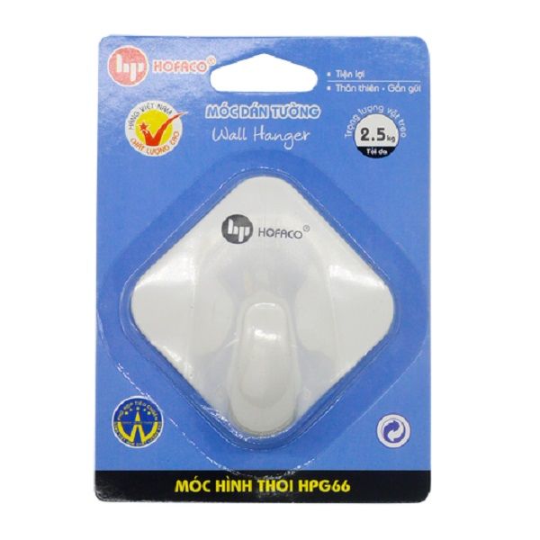 Móc Dán Tường Hofaco Móc Hình Thoi HPG 66