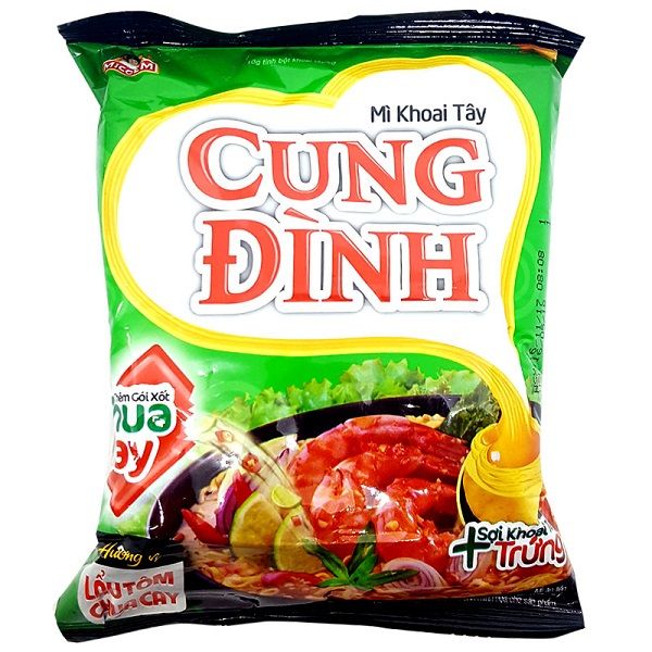 Mì Gói Khoai Tây Cung Đình - Lẩu Tôm Chua Cay (80g)