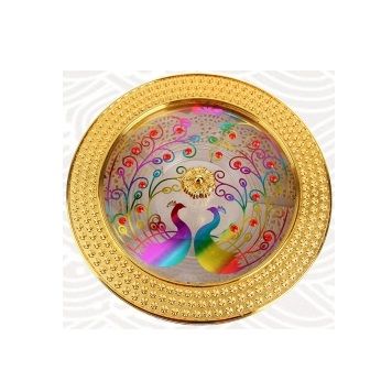 Hộp Mứt Tết Tròn Vàng Đế Xoay Có Nhạc 3T (D008-3A/7A/5A/9A/33A)