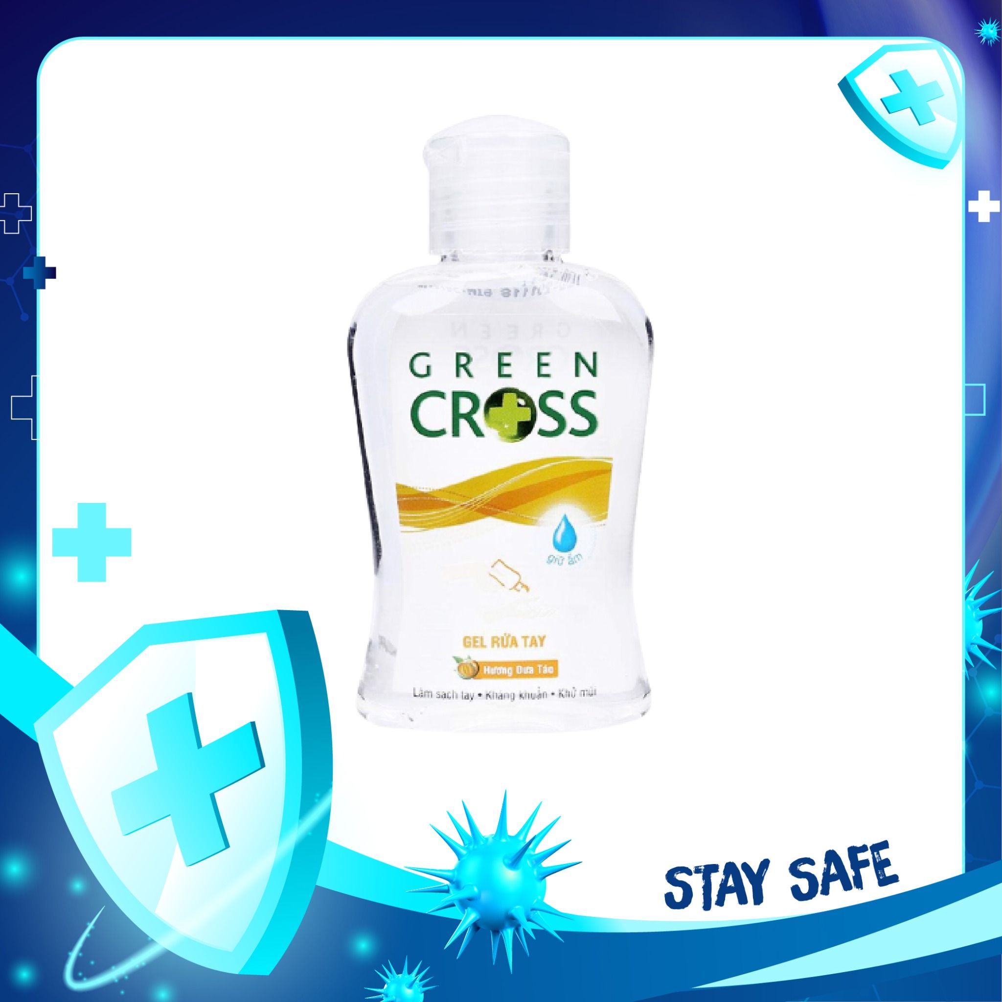 Gel Rửa Tay Green Cross Hương Dưa Táo Chai (100ml)