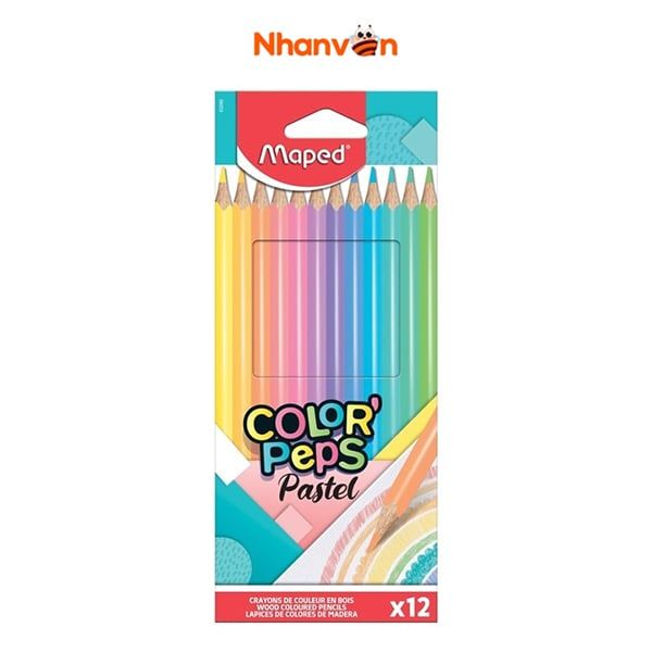 Chì Màu Maped Color'Peps Pastel 12 Màu - No.832069