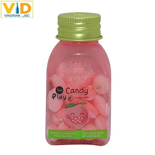  Kẹo Ngậm Thơm Miệng Playcandy Vị Đào 22g 