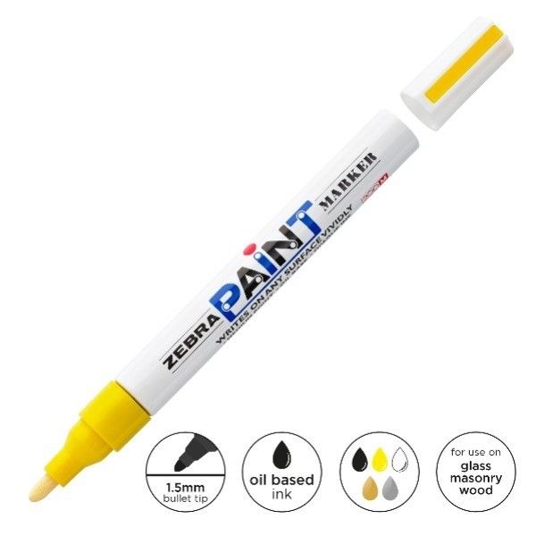 Zebra Paint Marker - Viết Sơn Màu Vàng