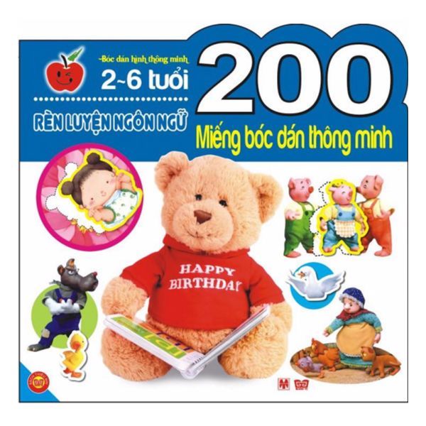200 Miếng Bóc Dán Thông Minh - Rèn Luyện Ngôn Ngữ (2-6 Tuổi)