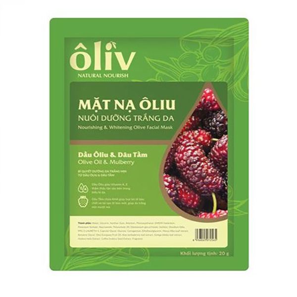  Mặt Nạ Dưỡng Trắng Da Oliv Natural Nourish Dầu Oliu Và Dâu Tằm - 20g 