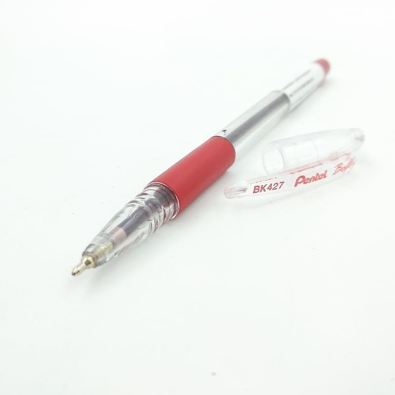 Bút bi nắp đậy- đỏ-Pentel-BK427_B