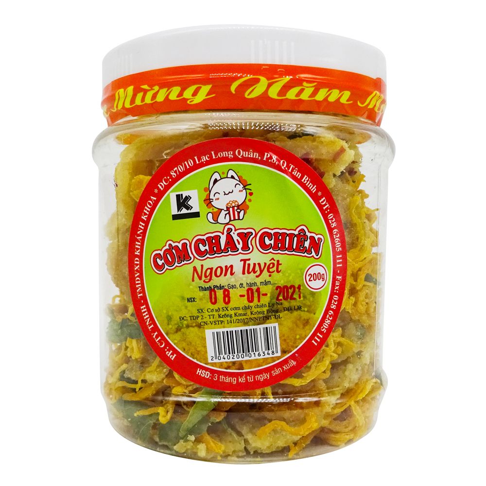 Cơm Cháy Chiên - Khánh Khoa - Hủ 200g
