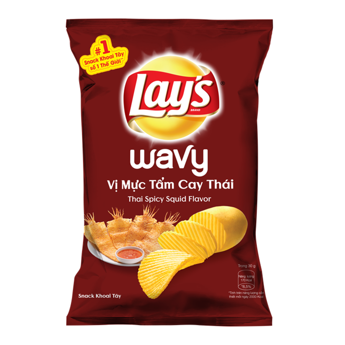 Lays vị mực tẩm cay thái 29gx10