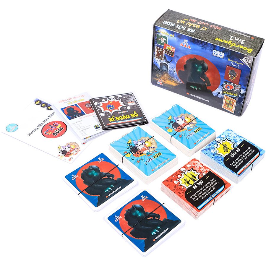 Boardgame 3in1 Ma sói - mèo boom