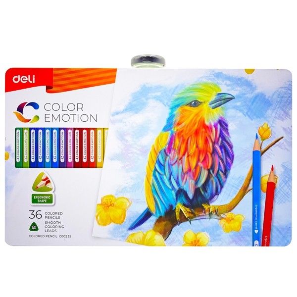 Bộ Bút Chì 36 Màu Hộp Sắt - C00235 - Deli