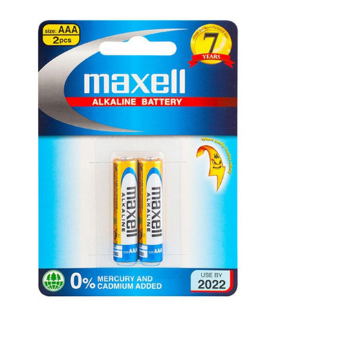 Pin Alkaline AAA vỉ 2 viên MAXELL LR03(GD)2B