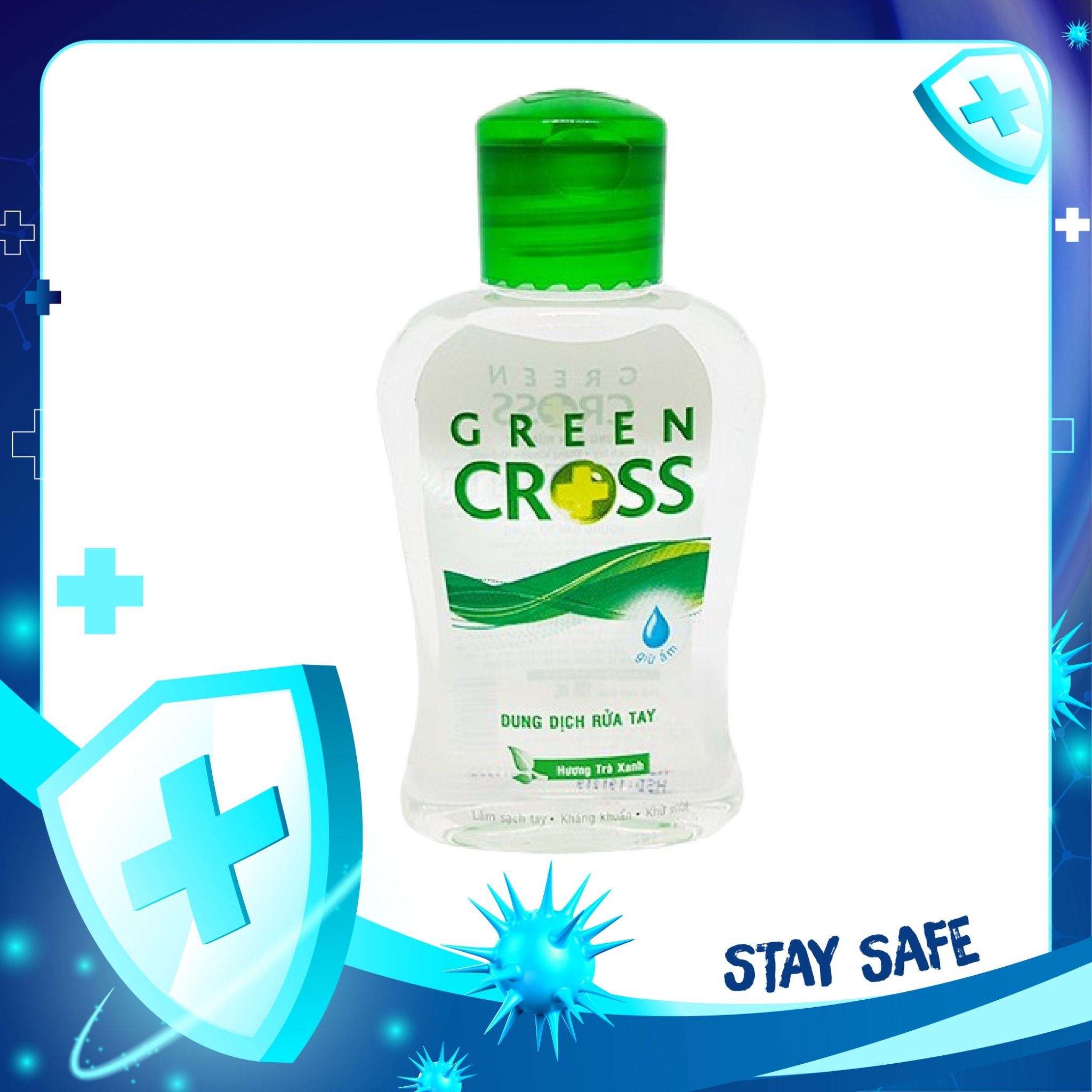 Nước Rửa Tay Green Cross Hương Trà Xanh (100ml)
