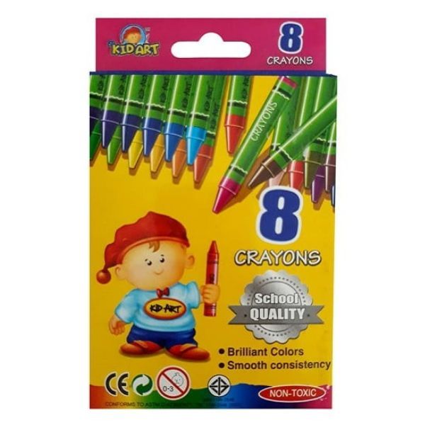 Bút Sáp Màu Kidart R008-A (Hộp 8 Màu)