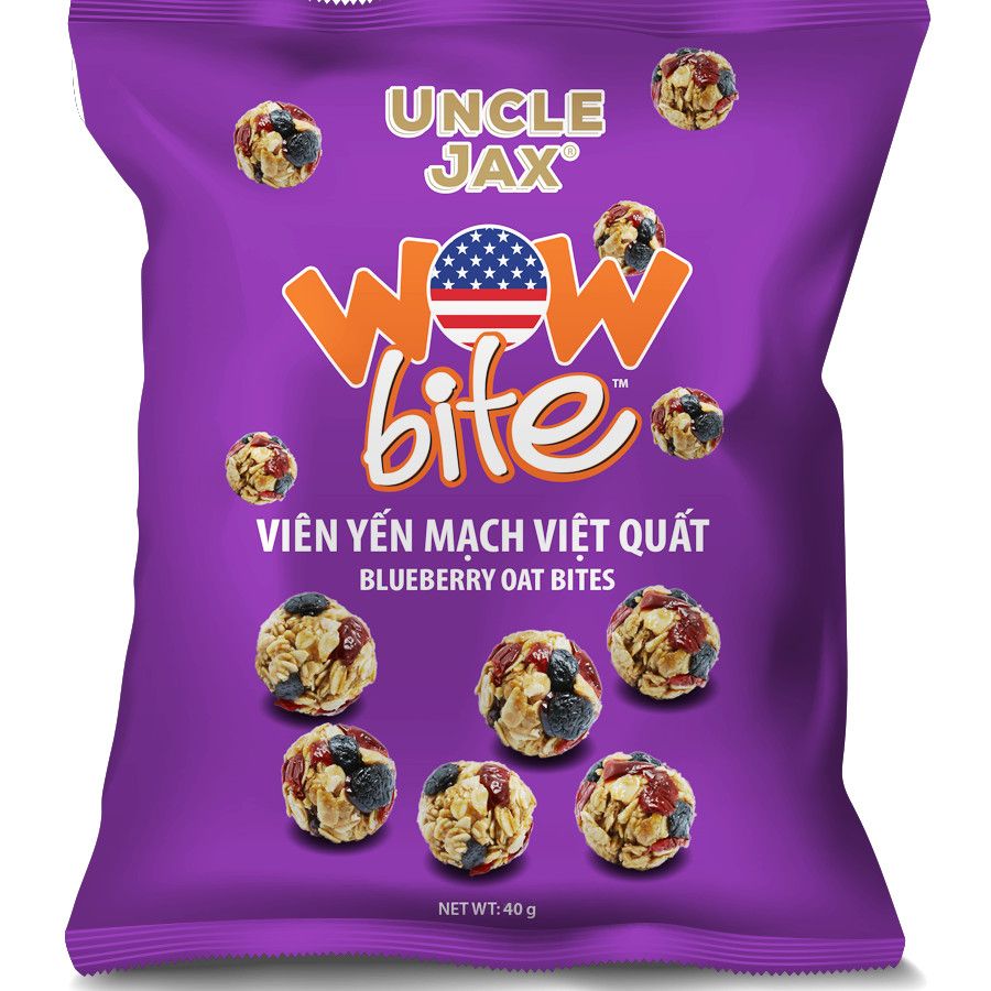Viên Yến Mạch Wow Bite vị Việt Quất 40 g